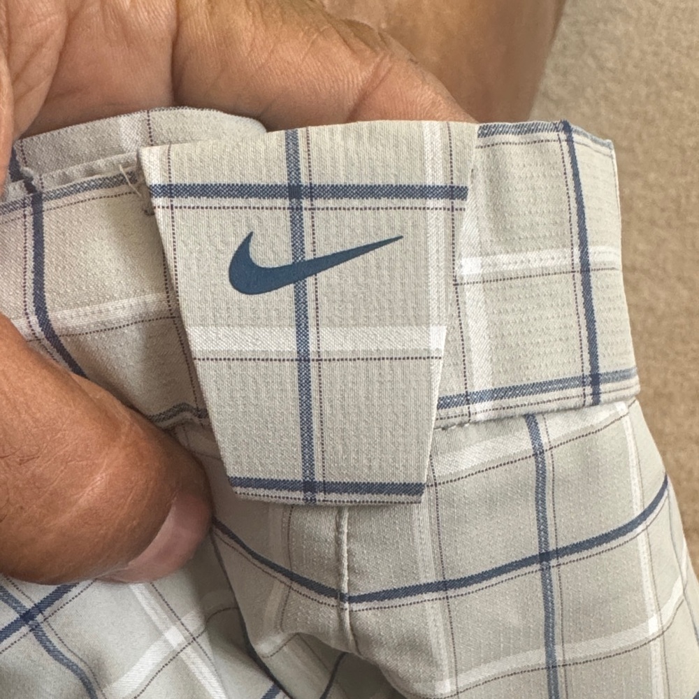 Nike Checkered Shorts in Blue and White